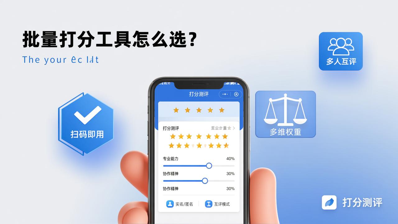 批量打分工具怎么选？【打分测评】支持多人互评、多维权重、实名匿名切换的微信小程序实测教程