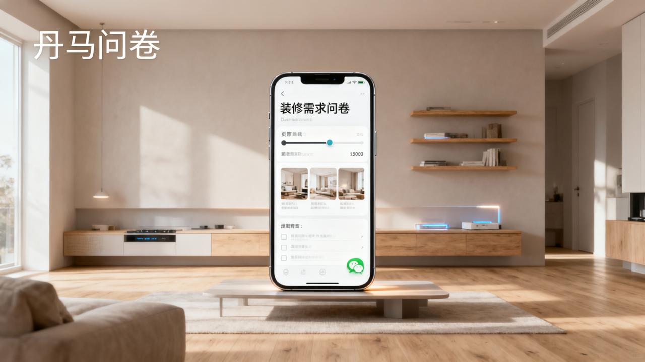 装修调查问卷模板怎么做？丹马问卷免费生成装修需求问卷，扫码填写自动汇总数据