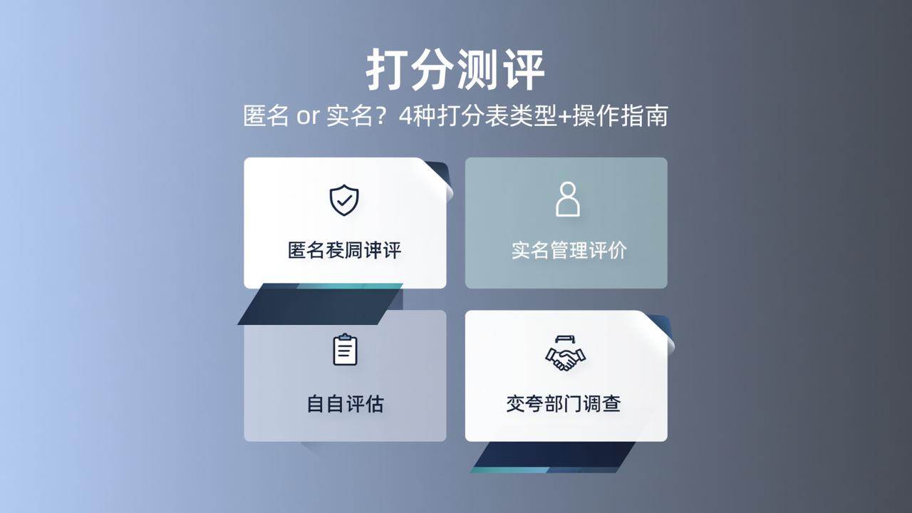 打分测评怎么设置匿名或实名打分？4种打分表类型+详细操作步骤教程