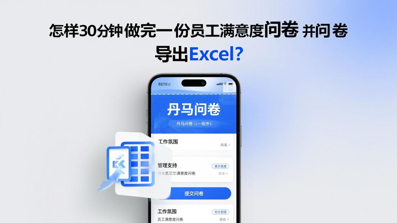 怎样30分钟做完一份员工满意度问卷并导出Excel？丹马问卷小程序实操教程