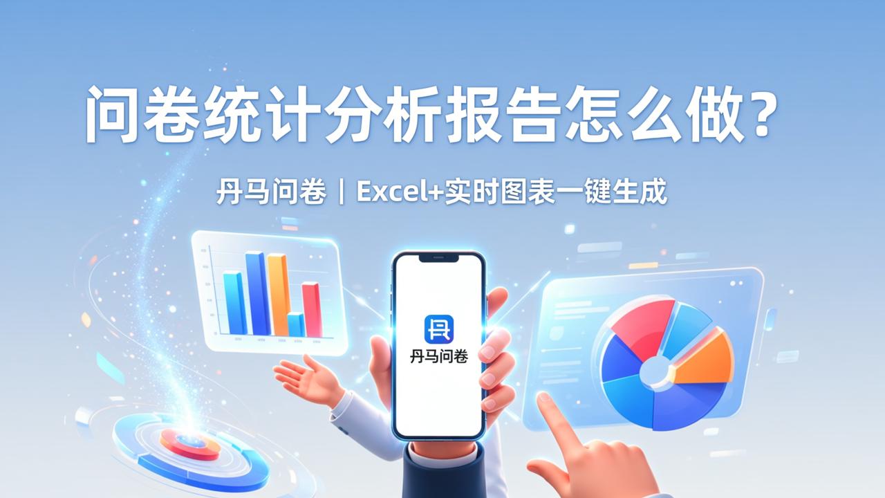 问卷统计分析报告怎么做？丹马问卷自动生成Excel数据+实时图表，操作步骤全详解