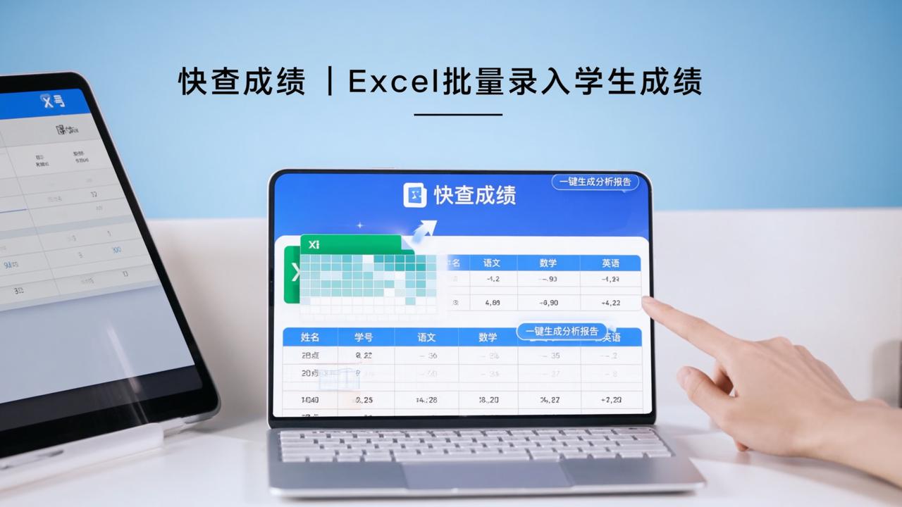 批量录入学生成绩怎么操作？快查成绩微信小程序支持Excel导入、一键查分与考试分析报告生成