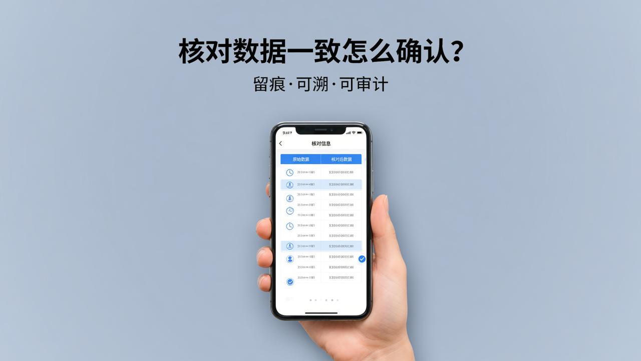 核对数据一致怎么确认？微信小程序核对留痕可追溯操作教程