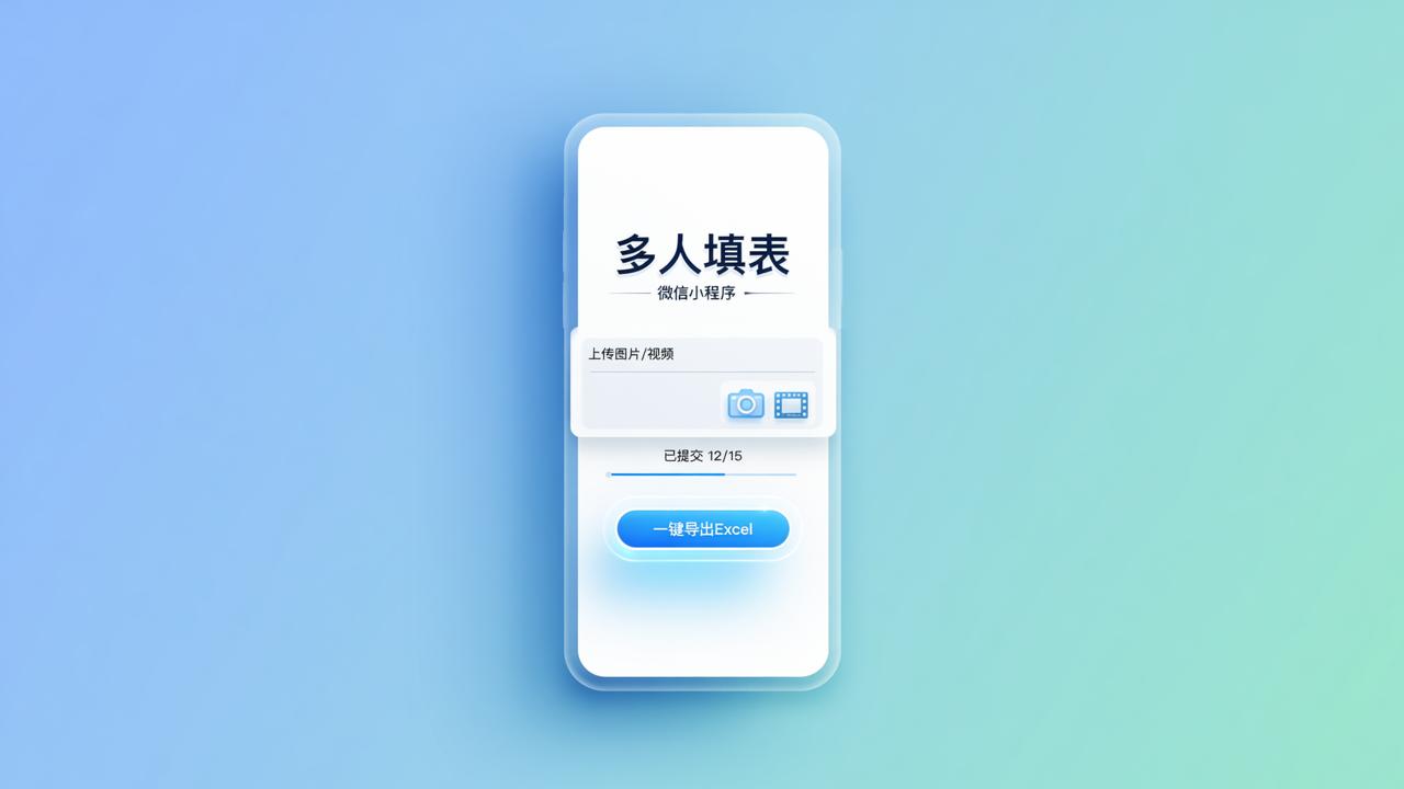 制作收集表用什么小程序？多人填表在线制作收集表，支持收图片视频文件，填完一键导出Excel