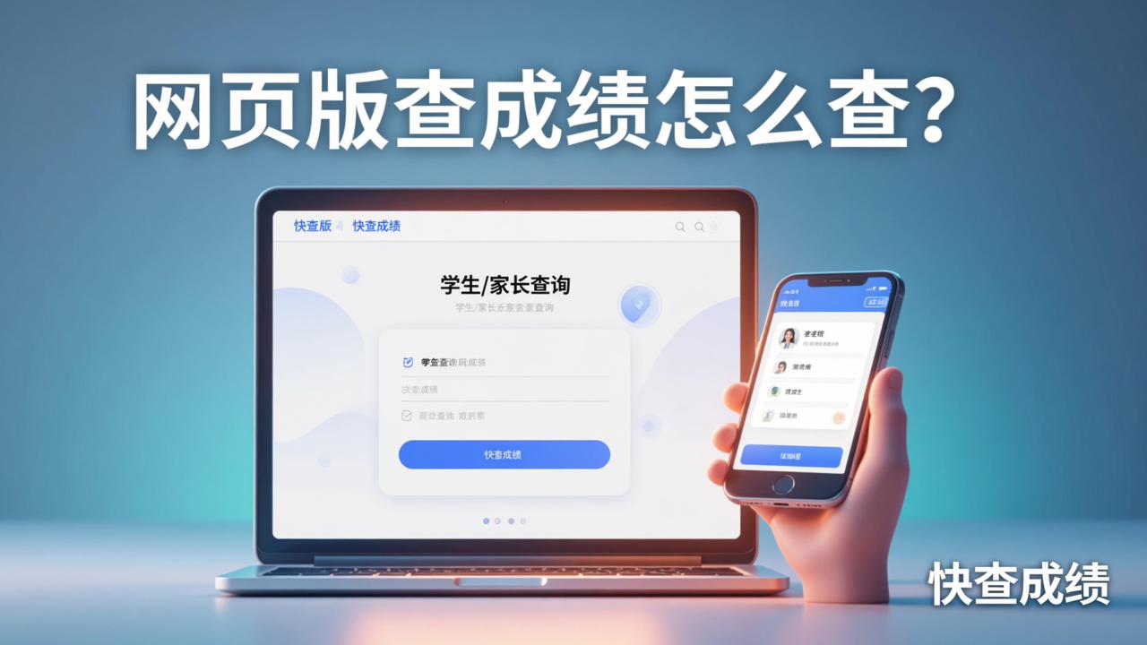 网页版查成绩怎么查？快查成绩电脑端登录入口在哪，老师手机发成绩家长用电脑也能查