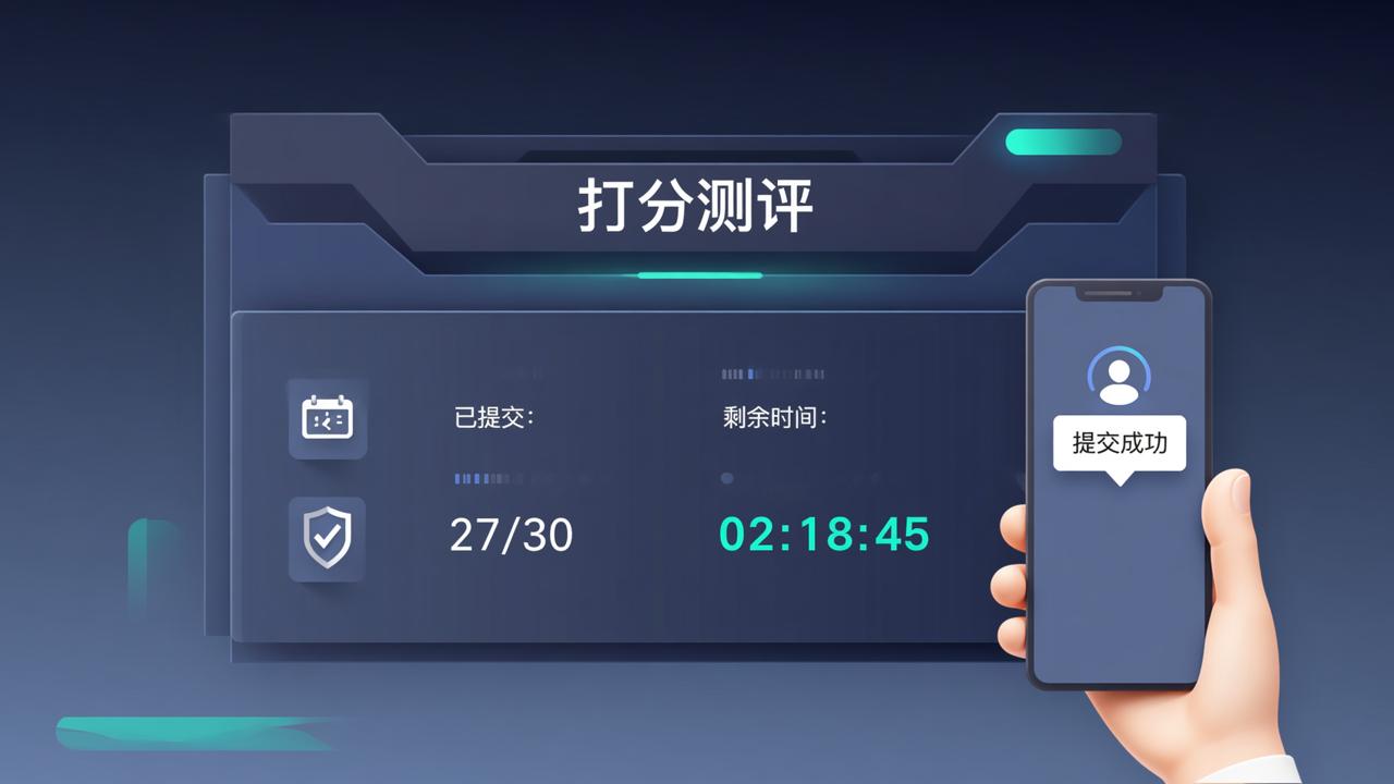 打分测评怎么控制进度？预设开始停止时间+实时查看未交表，实操教程