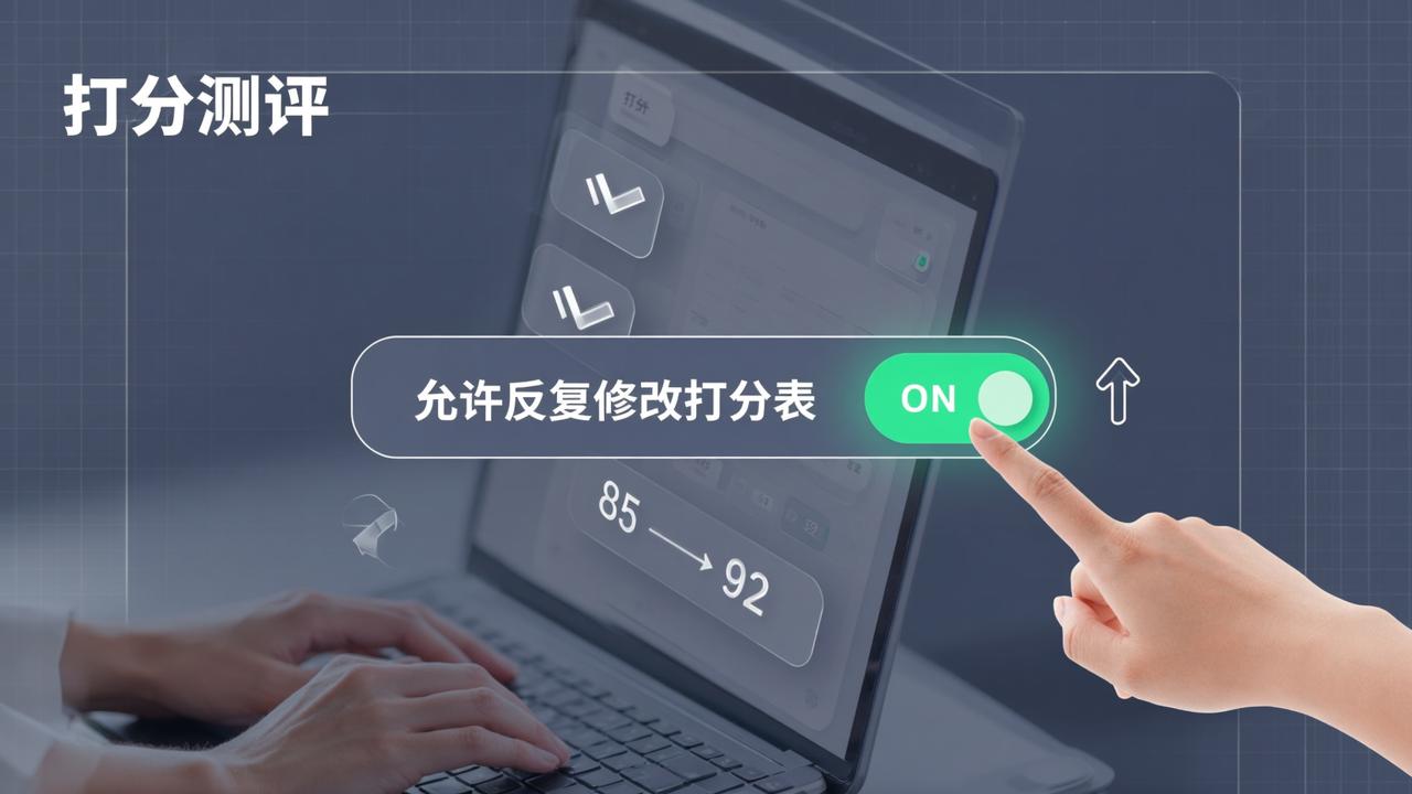 打分表收回后还能修改吗？【打分测评】如何设置允许反复修改打分表的详细操作步骤