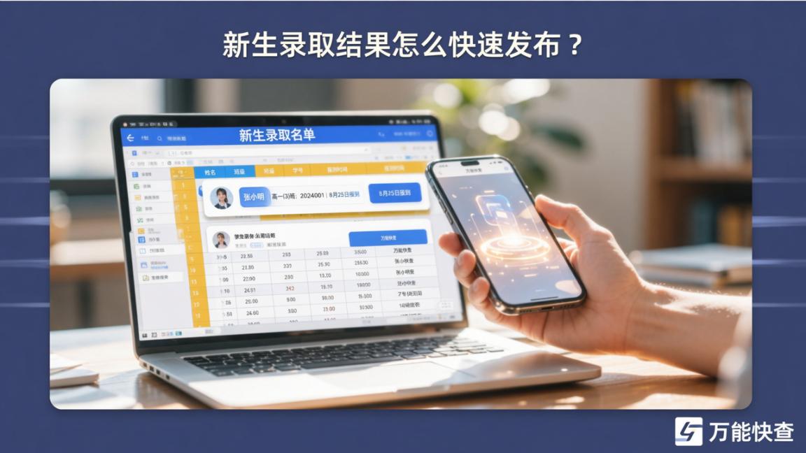 新生录取结果怎么快速发布？用万能快查Excel导入生成扫码查询页全流程详解