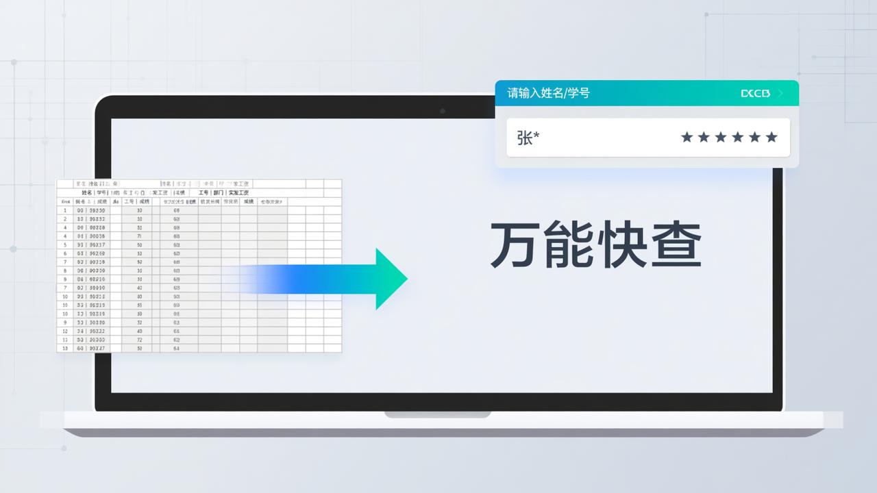 Excel怎么转查询模板？万能快查一键生成分班/工资条/成绩查询系统，免编程操作教程