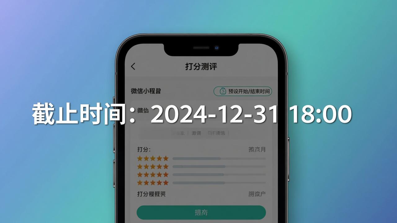 打分截止时间怎么设置？微信小程序打分测评预设开始/结束时间操作教程