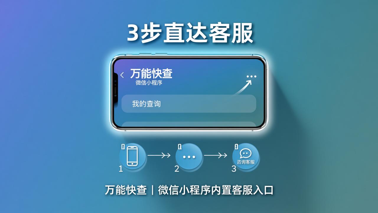 查询系统出问题了怎么联系客服？万能快查微信小程序内置客服入口，3步快速响应