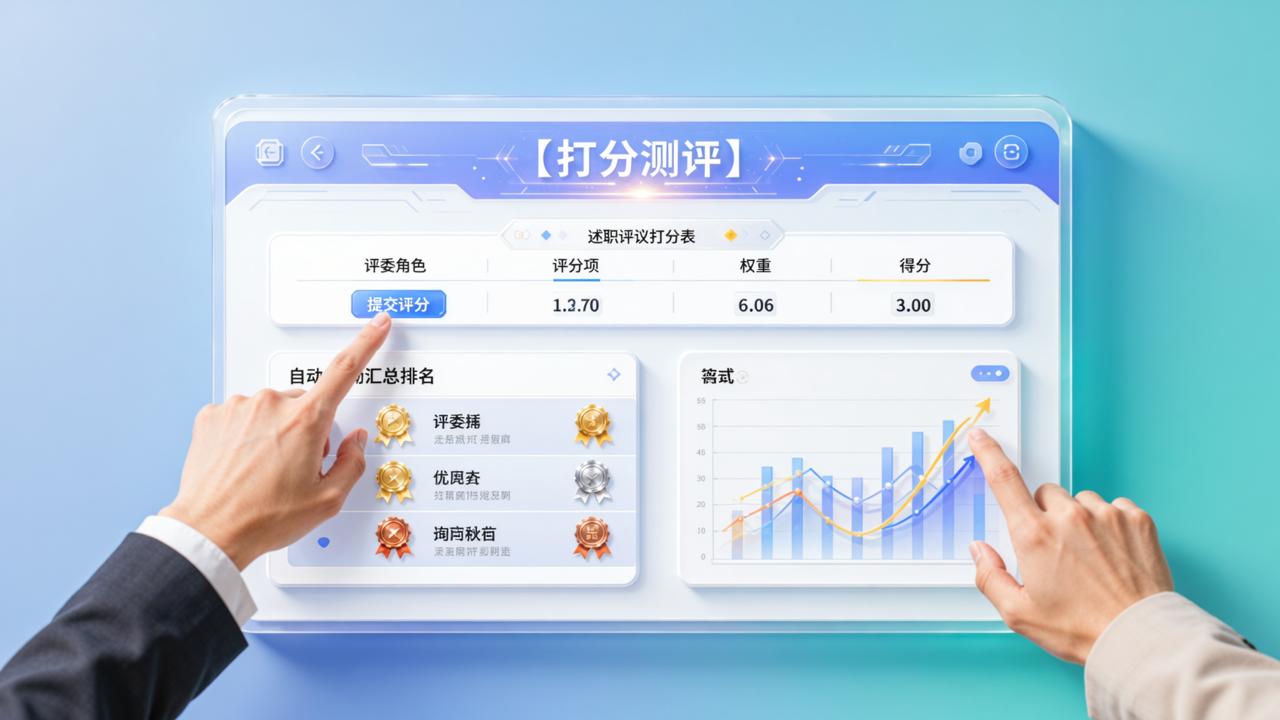 述职评议打分表怎么做？在线制作+实名互评+自动汇总排名的实操教程