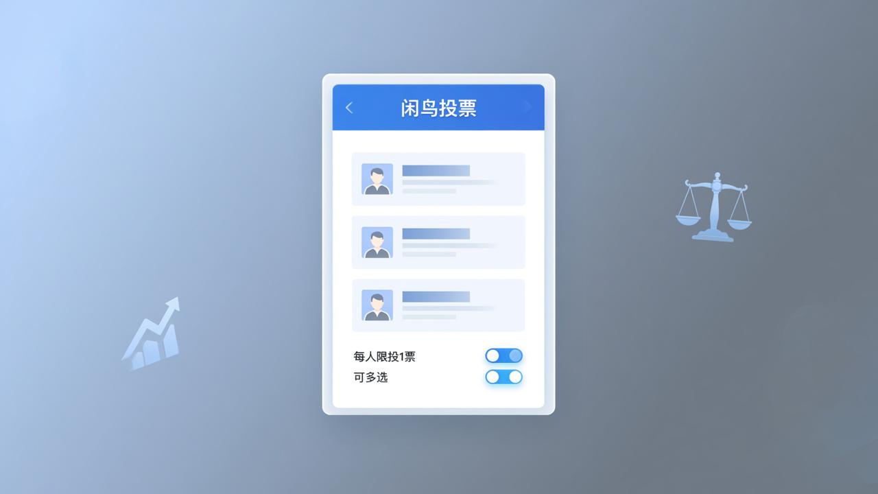 闲鸟投票每人限投几票怎么设置？民主评议/作品比赛投票规则详细教程