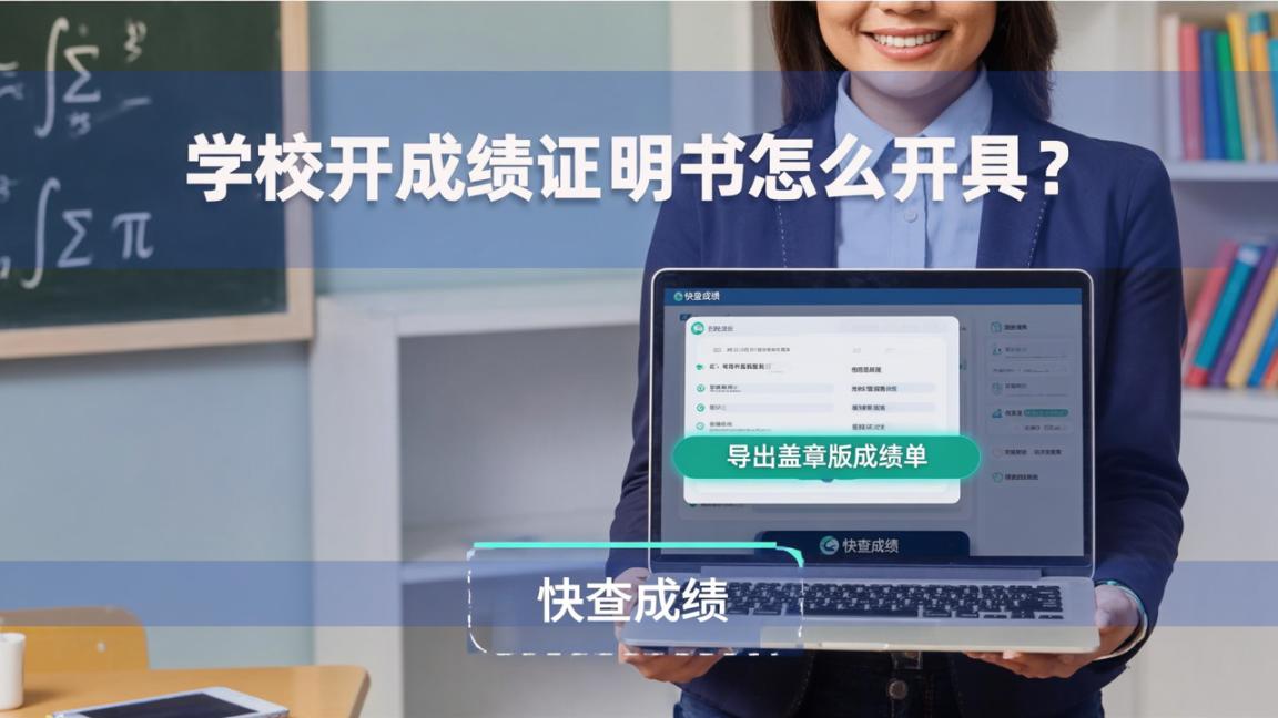 学校开成绩证明书怎么开具？快查成绩导出盖章版成绩单的详细操作步骤