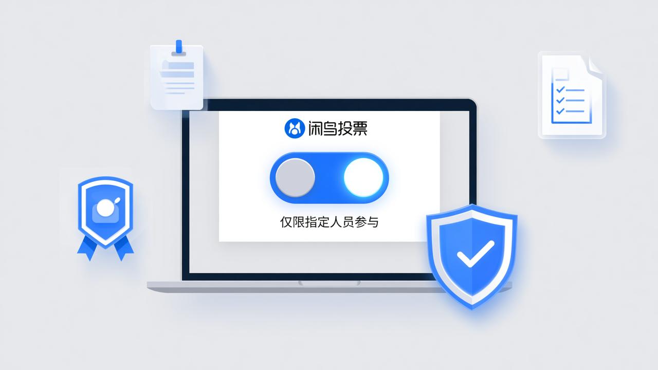 闲鸟投票怎么设置只让部分人参与评价？支持按角色/名单限制投票权限的实操教程