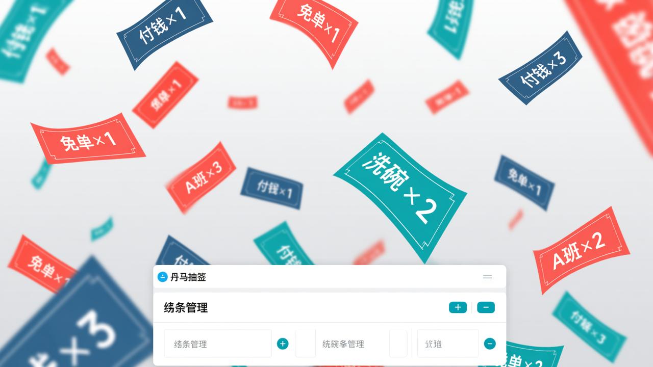 抽签阄条怎么写自定义？丹马抽签支持手动增删改、设置实名名单、导出Excel结果