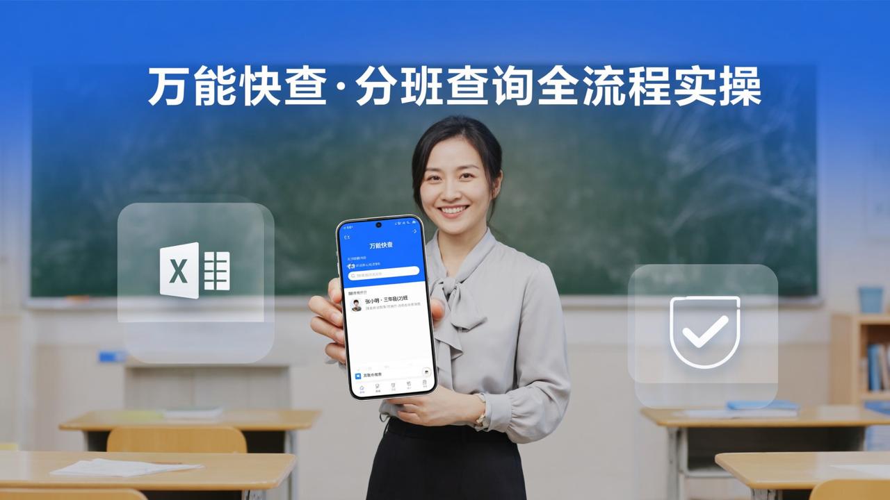 怎样用万能快查小程序查分班结果？教师导入Excel扫码发布全流程实操教程