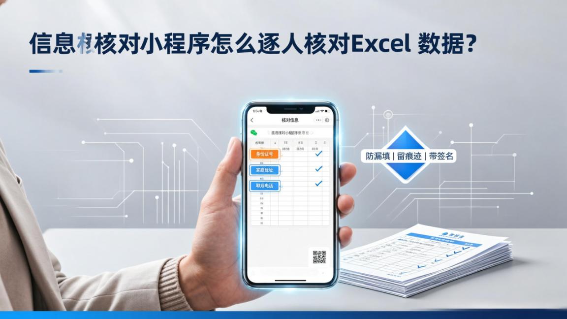 信息核对小程序怎么逐人核对Excel数据？防漏填、留痕迹、导出带签名的核对表教程