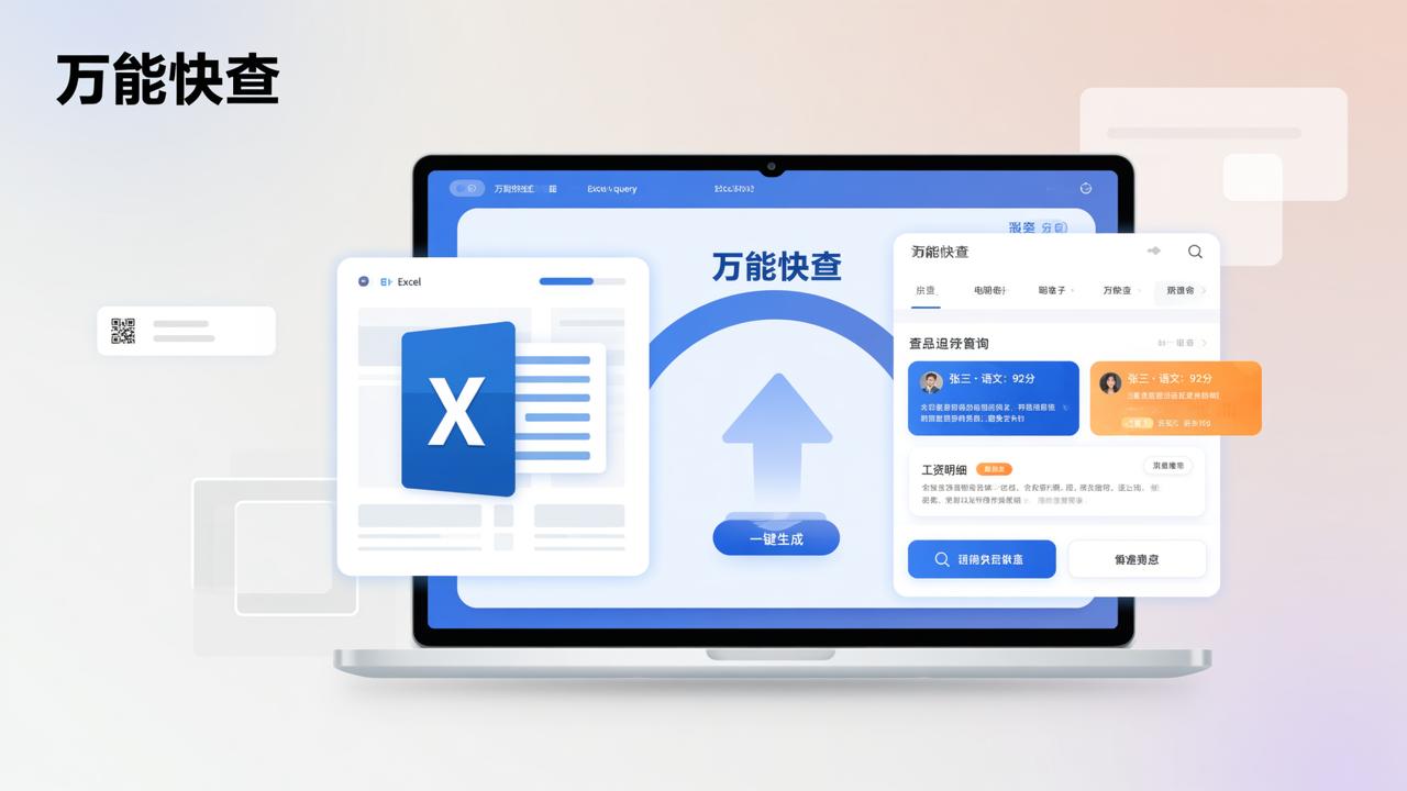 Excel转查询系统怎么操作？万能快查上传文件一键生成分班/工资条/成绩查询页