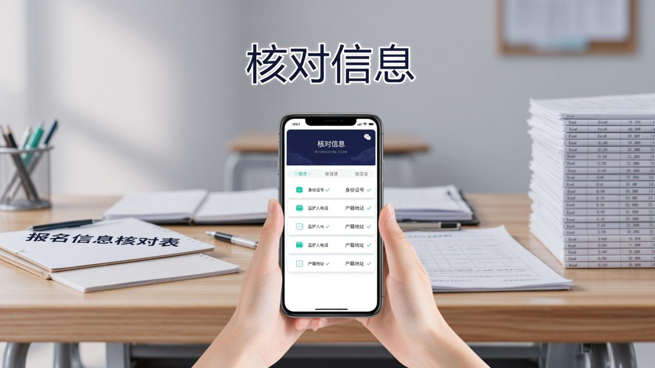 开学报名信息填错了怎么修改？用【核对信息】小程序扫码核对、补填、导出Excel全流程教程