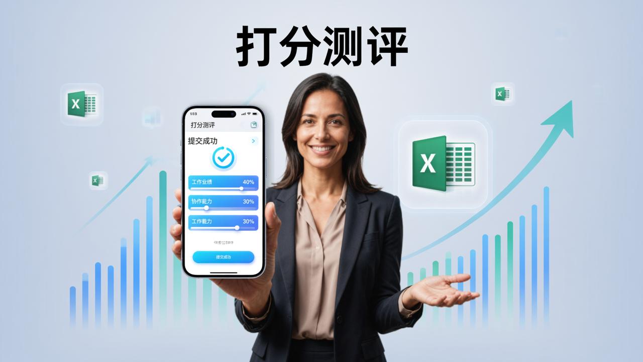 绩效考核怎么打分快又准？用【打分测评】扫码填表，自动算分导出Excel