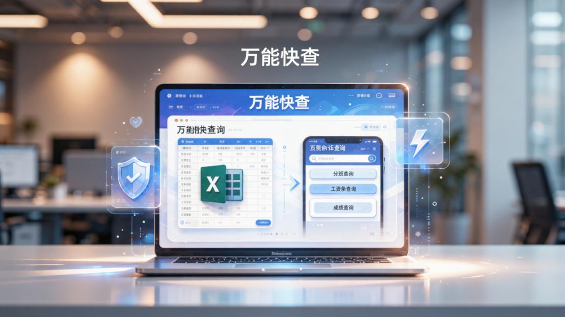 Excel转查询系统怎么做？万能快查一键生成分班查询/工资条查询/成绩查询系统（免编程）