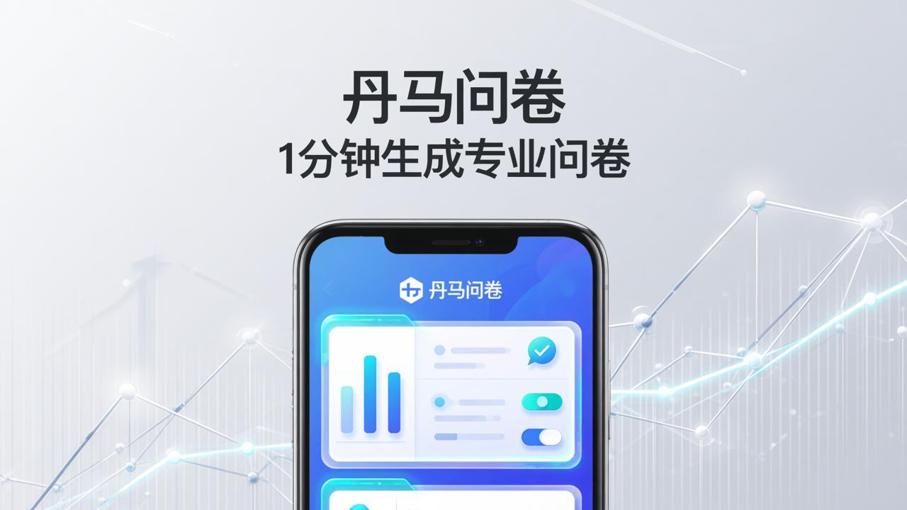 市场调研问卷怎么快速生成？丹马问卷选个意图1分钟出题+自动统计